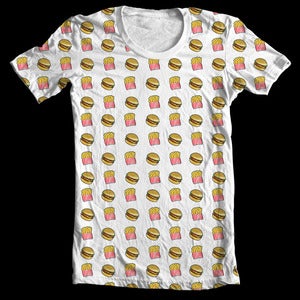Image of Burgers & Fries All-Over Print T-Shirt