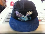Image of Black and Blue "So Fly" 5 Panel Snapback Hat 