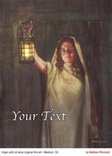 Image of Virgin Holding Oil Lamp Fine Art by Nathan Pinnock - LDS Oil Painting