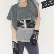 Image of Studded Cinch Waist Belt - Black