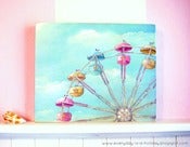 Image of Ferris Wheel wood mounted print 11x14