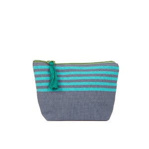 Image of Small Tassel Bag Grey/Turquoise