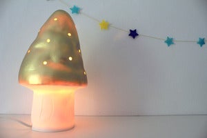 Image of Petite veilleuse champignon or ♥