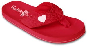 Image of Healthy Heart Flip Flop ( Red ) 