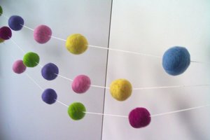 Image of Felt Garlands - Rainbow - Pink - Blues - Purple