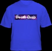 Image of Death Drop Galaxy Box Logo Blue Shirt