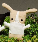 Image of Flat Bonnie Dutch Bunny Plush - Caramel & White (Classic 12") Handmade