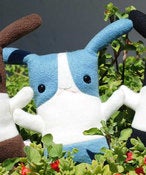 Image of Flat Bonnie Dutch Bunny Plush - Blue & White (Classic 12") Handmade