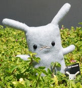 Image of Flat Bonnie Bunny Plush - Light Gray (Classic 12") Handmade