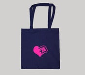 Image of Pink Detroit Heart Canvas Tote Bag