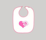 Image of Girls Baby Bib Detroit Heart