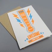 Image of awesome meter letterpress card