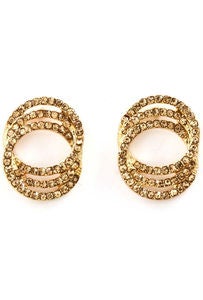 Image of Circles Around You Gold Studs