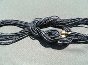 Image of Black Single Strand Waist Bead