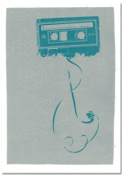 Image of 'Unwound Tape' Silkscreen Print