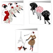 Image of Watercolour People Greetings Card Set X 6