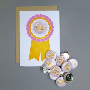 Image of miss fancy pants congratulations letterpress card