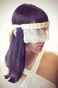 Image of Ivory cream Lace blindfold with Crystals 