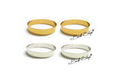 Image of Gold / Silver Color Mirrors Metal Ankle Cuff 1 Pairs