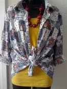 Image of Torrid Blue Floral Shirt Sz 1x