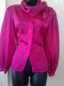 Image of Hot Pink Vintage Blouse Sz 5 Small 