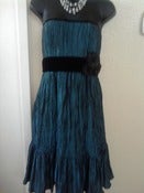 Image of Nicole Miller Teal & Black Dress sz 16