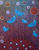 Image of Blue Bird Fever Painting