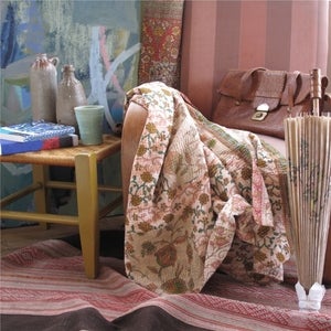 Image of Desert Pink Floral Vintage Throw