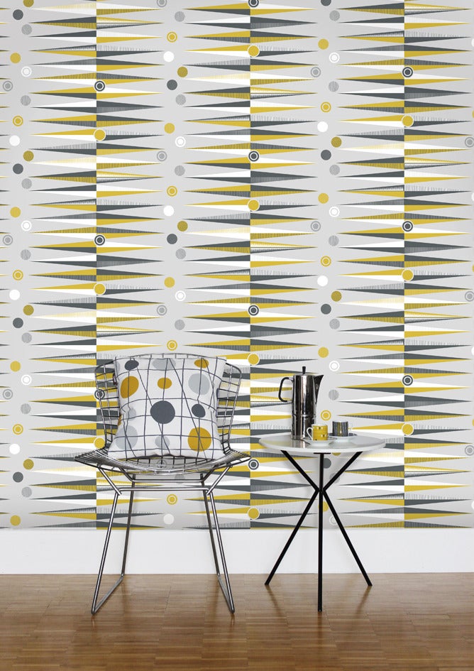 Image of Backgammon Wallpaper - Mustard