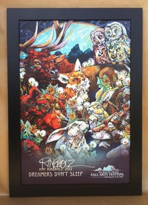 Image of 2012 FAF Signed Poster FRAMED in black/alder/or barnwood