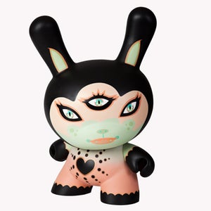Image of Tara McPherson Black Heart of Gold Dunny 20-Inch Pink Edition