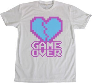 Image of 8 Bit Apparel Game Over Tee in Purple/Blue