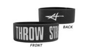 Image of "THROW STRIKES" wristband black