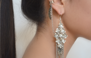 Image of sakura waterfall earcuff