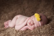 Image of Three Rosette headband in Mustard