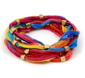 Image of vintage ribbon wrap bracelet