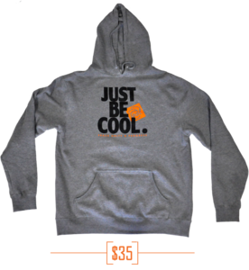 Image of JUST BE COOL. HOODIE (GREY)