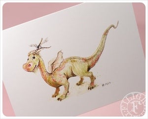 Image of 3 Dragon Sketch Cards