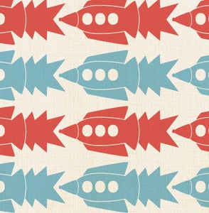 Image of rockets  - fabric by the yard