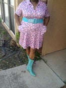 Image of Pink Floral Zip Dress