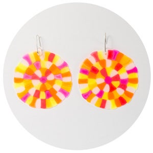 Image of Colourific Earrings (orange, yellow, pink)
