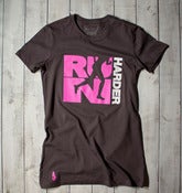 Run Harder Tee - Charcoal/Pink