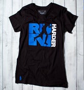 Run Harder Tee - Black/Blue - Workout Tee