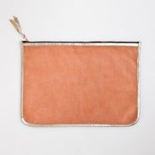 Image of LARGE CLUTCH-Peach & Platinum