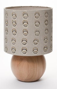 Image of bedside ball lamp dotted circles 