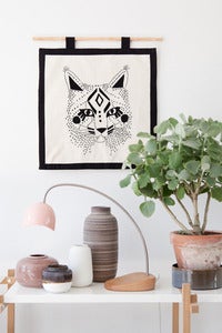 Image of My Embroidery Kit - Bobcat with black floss color