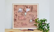 Image of Magnetic Art Board-Brown Pink