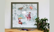 Image of Magnetic Art Board-Blue Grey Green