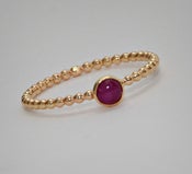 Image of Ruby Ring, July Birthstone, Gold Ruby Ring, Stackable Gemstone Ring - Size 3, 4, 5, 6, 7, 8, 9