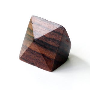 Image of Wooden Faceted Pyramid Ring